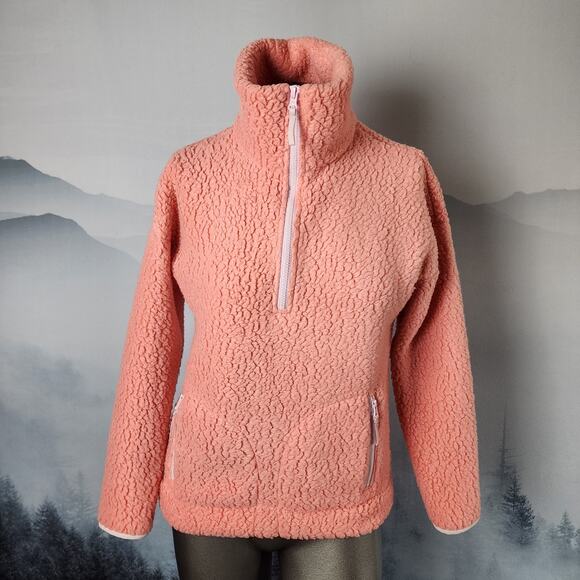 J.Crew Vintage Polartec Sherpa Fleece Half-Zip Pullover Jacket | Women's XXS - Picture 1 of 12